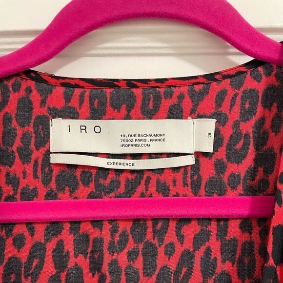 IRO Boina Leopard Wrap Dress size 6 - Picture 8 of 10